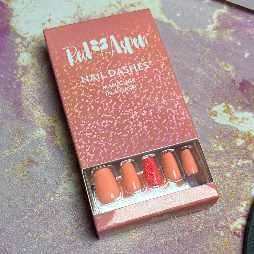 Red Aspen Nail Dashes Set- Kailani’s Living Coral